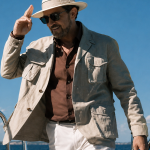 Above and Below Antonio Banderas White Cotton Jacket